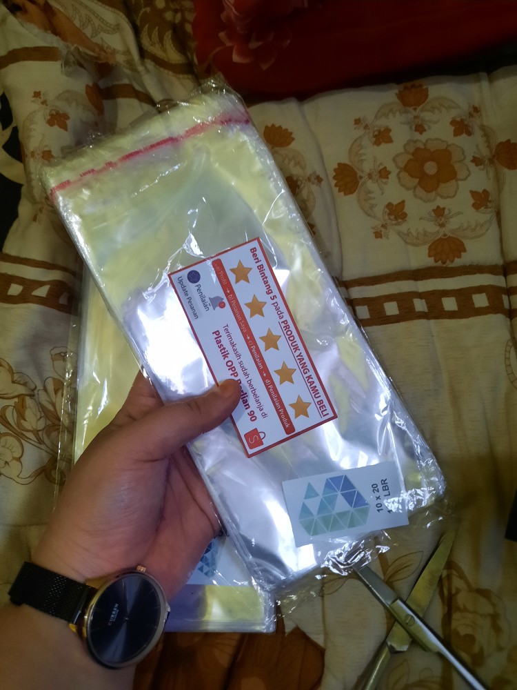 Plastik Opp Tebal 10 X 23 Cm 30 Micron (0,5) Plastik Masker / Plastik Bening Isi 100 Pcs