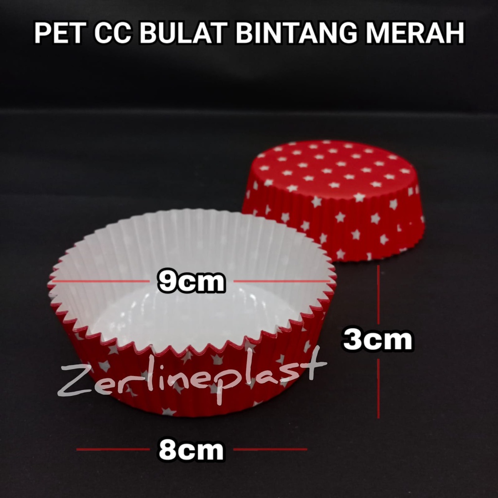 Pet CC BULAT / Cup Alas Roti Kue Bolu Laminasi Anti Lengket @200PCS