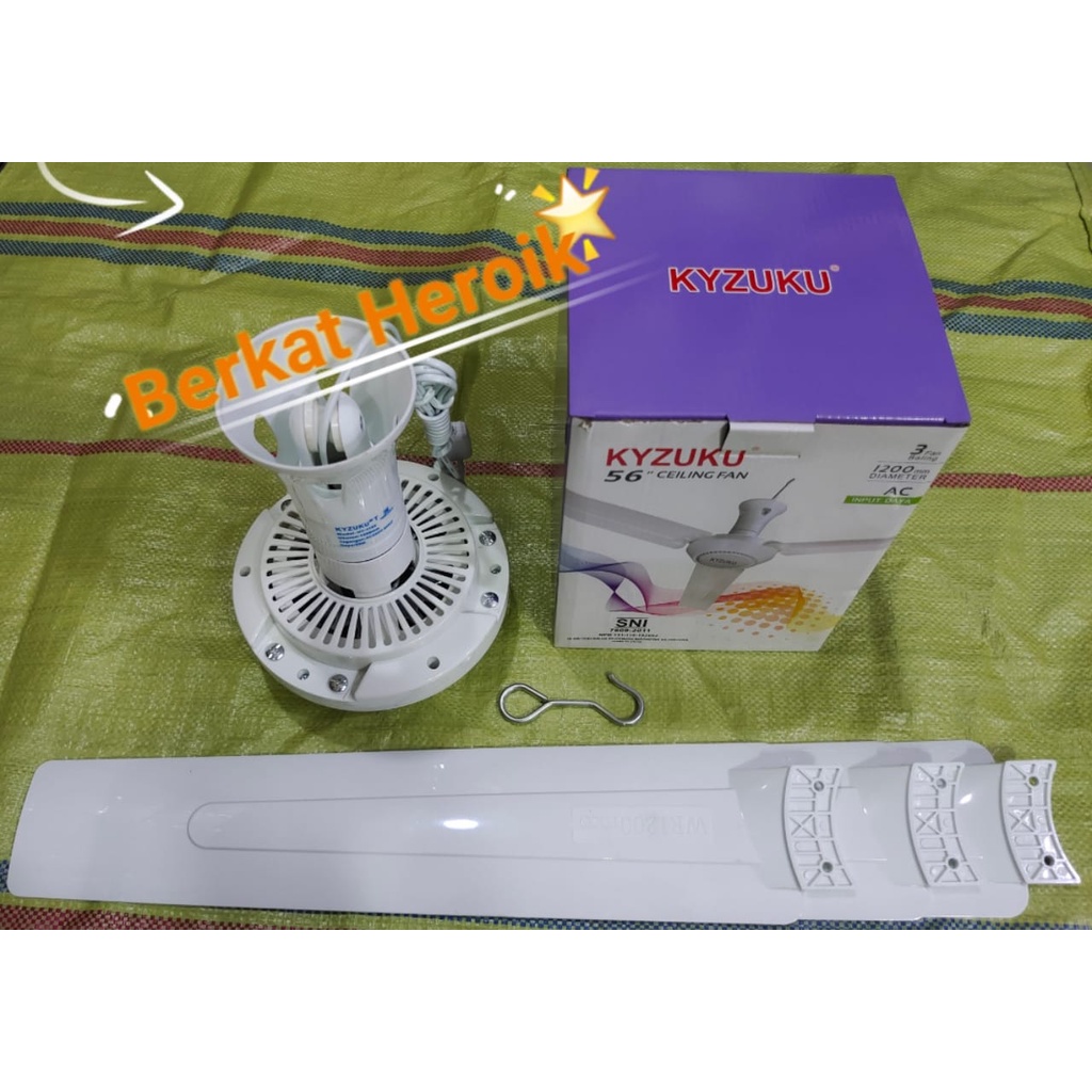 Kyzuku Ceiling Fan Kipas Gantung Besar Jumbo HY-1180 diameter 1 meter ➟ ✼