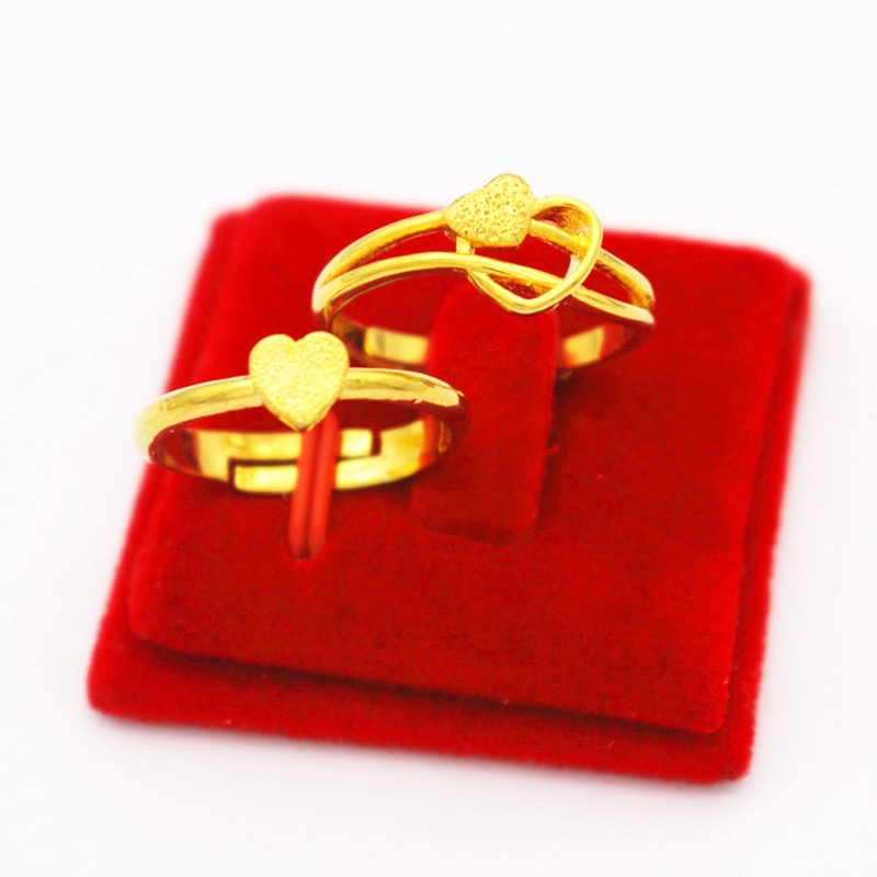 Cincin Emas Asli  kadar 375% Hadiah terbaik Untuk Cincin Pasangan (ukuran dapat disesuaikan)