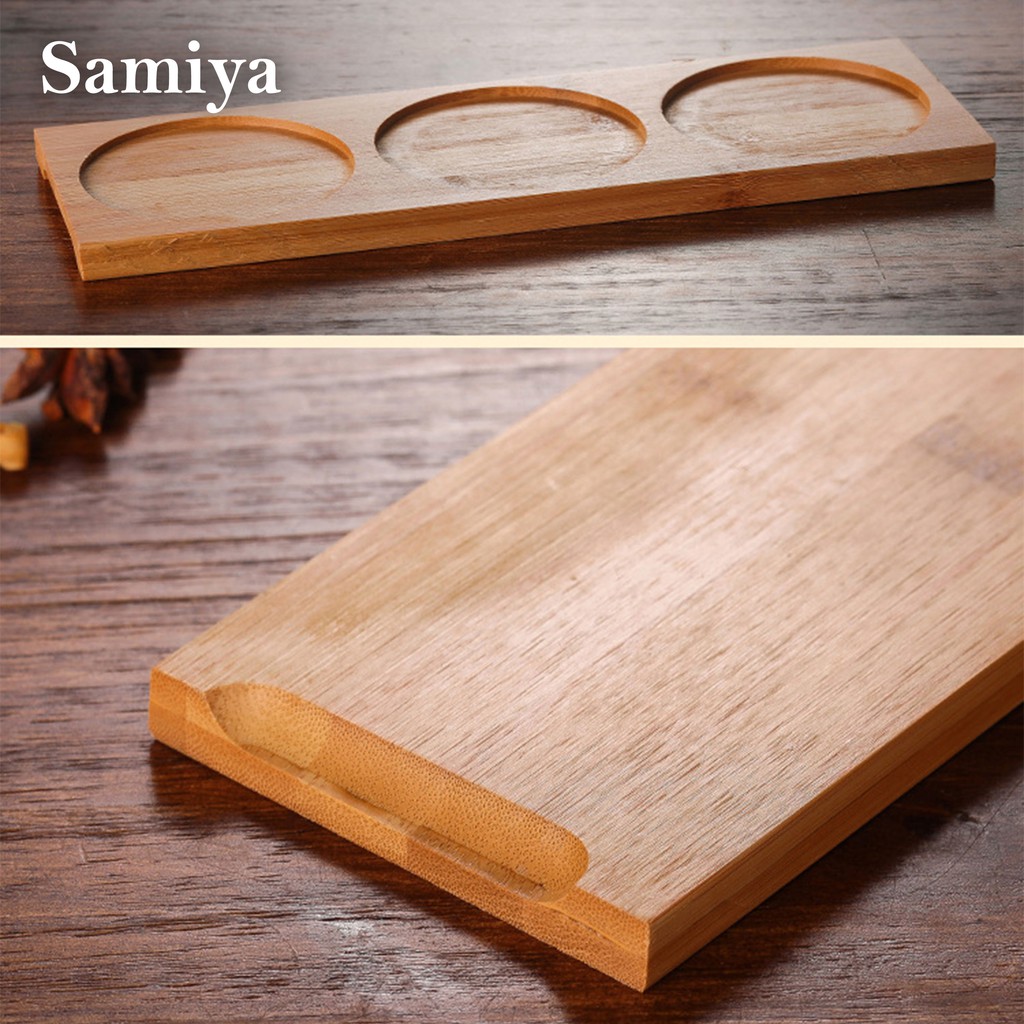 seasoning jar storage bamboo lid 3pcs / tempat bumbu dapur toples kaca tutup bambu set dengan alas