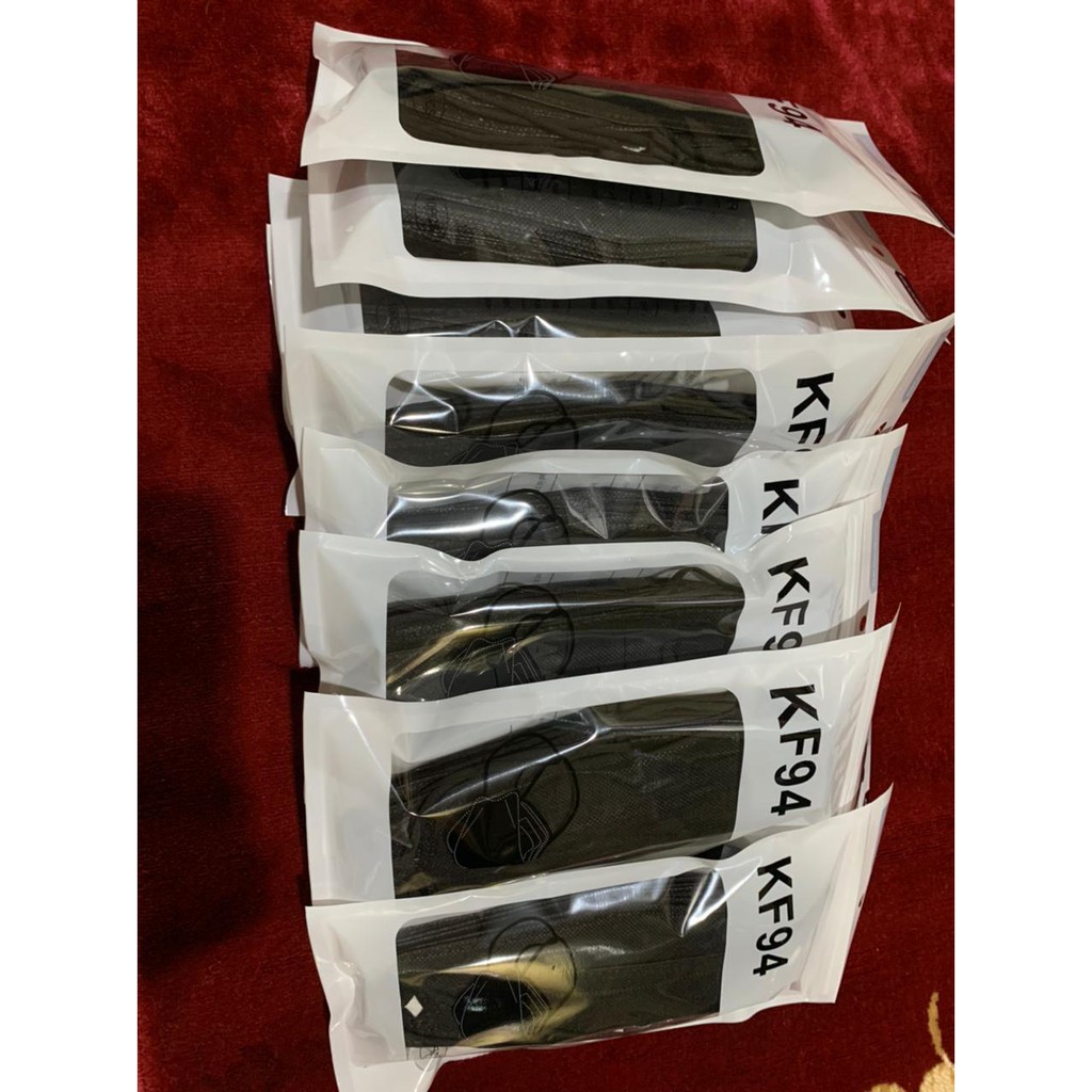 Masker KF 94 Maskerkf94 Headloop Hijab Friendly Hitam