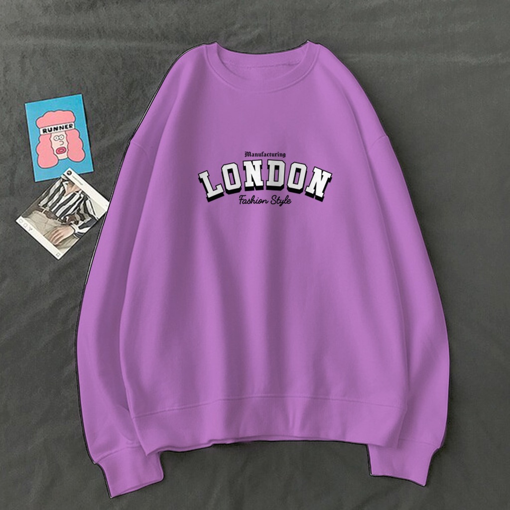 LONDON FASHION STYLE SWEATER TEBAL / SWEATER CREWNECK UNISEX