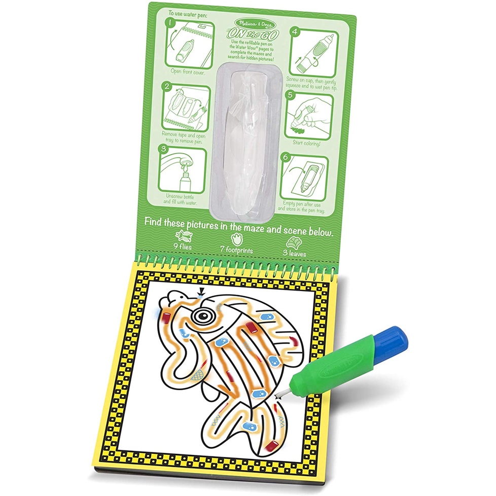 

Melissa and Doug Water Wow Pet Maze Buku Mewarnai Ajaib untuk anak PAUD dan TK RB9