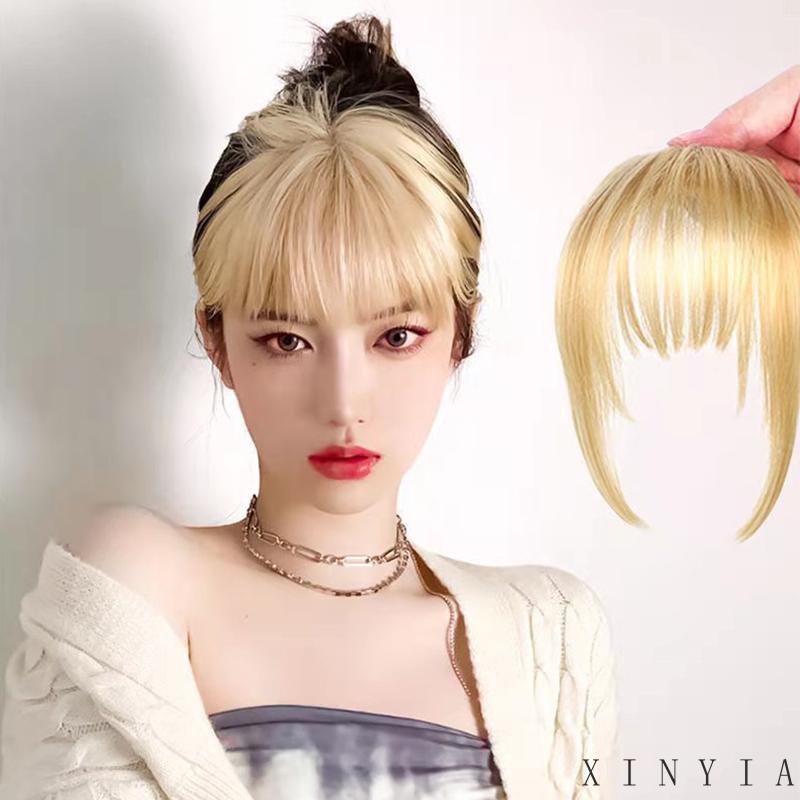 【COD】Female Golden Bangs Wig Extensions | Invisible Hairline Supplementary Patch