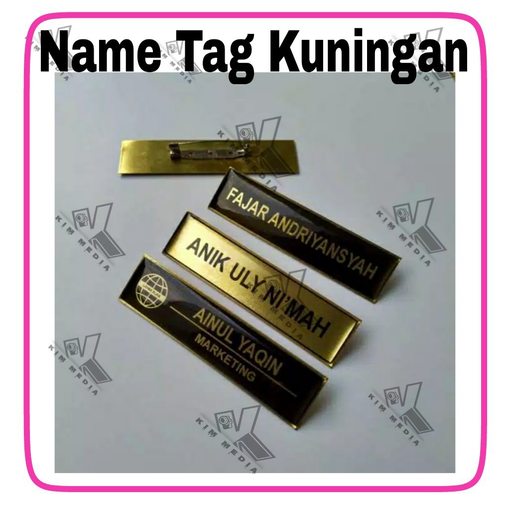 

Name Tag Nama Dada Kuningan Peniti / Magnet Termurah