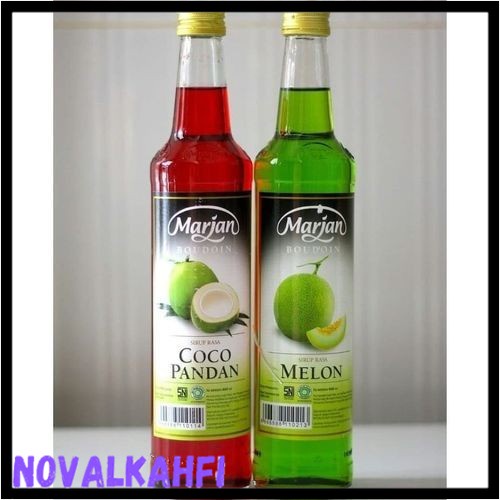 Sirup Marjan Melon atau Cocopandan 1 Dus isi 12 Botol x 460ML - Melon