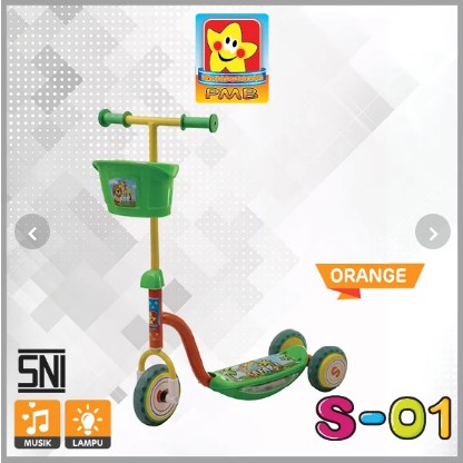 SKUTER ANAK PMB S01 MIX COLOR SCOOTER MAINAK ANAK