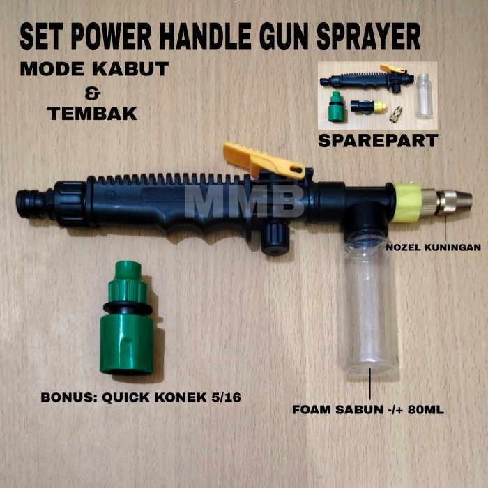 SET HANDLE SPRAYER DENGAN TABUNG SABUN / NOZLE SPRAYER KUNINGAN