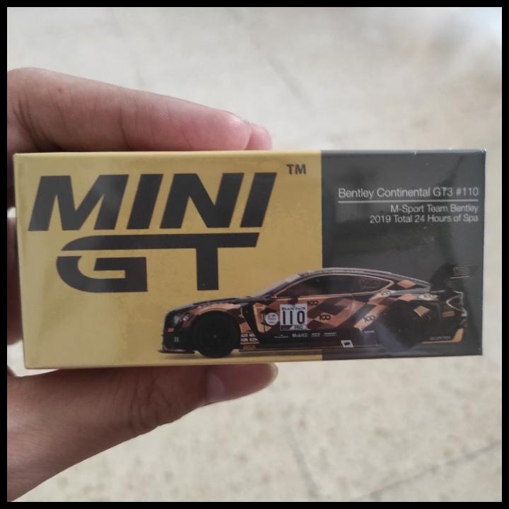 Mini Gt 199 Bentley Continental Gt3 #110 M-Sport Team Bentley 2019