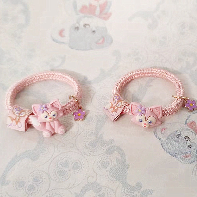 Gelang Tangan Tali Kepang Aksen Kartun Rubah Pink Lucu Ala Korea Untuk Wanita