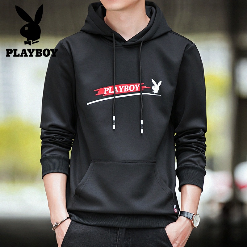 Lilipop.id  Sweater Pria Playboy Hoodie Jumper Basic Polos