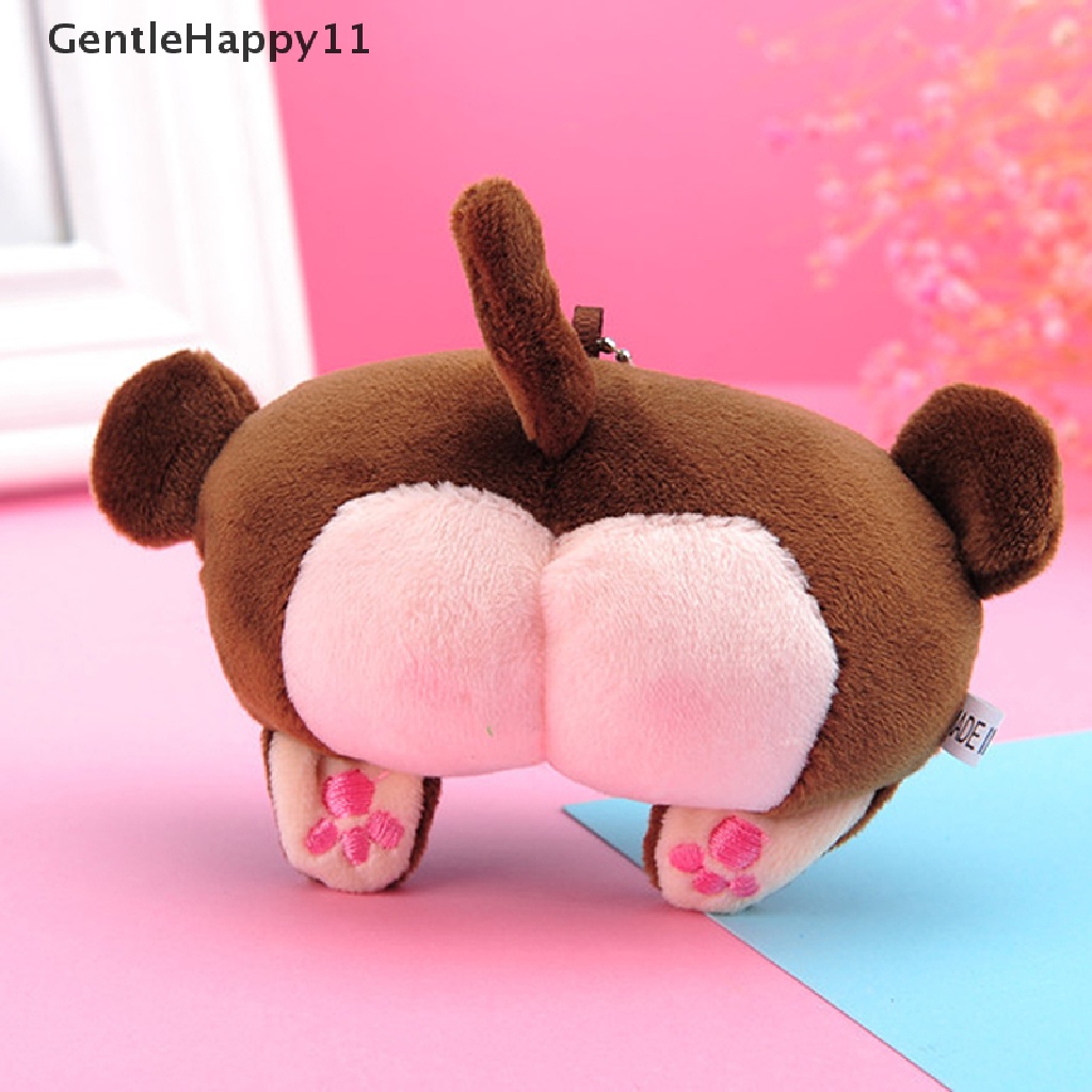 Gentlehappy Gantungan Kunci Bentuk Pantat Kucing Corgi Bahan Plush