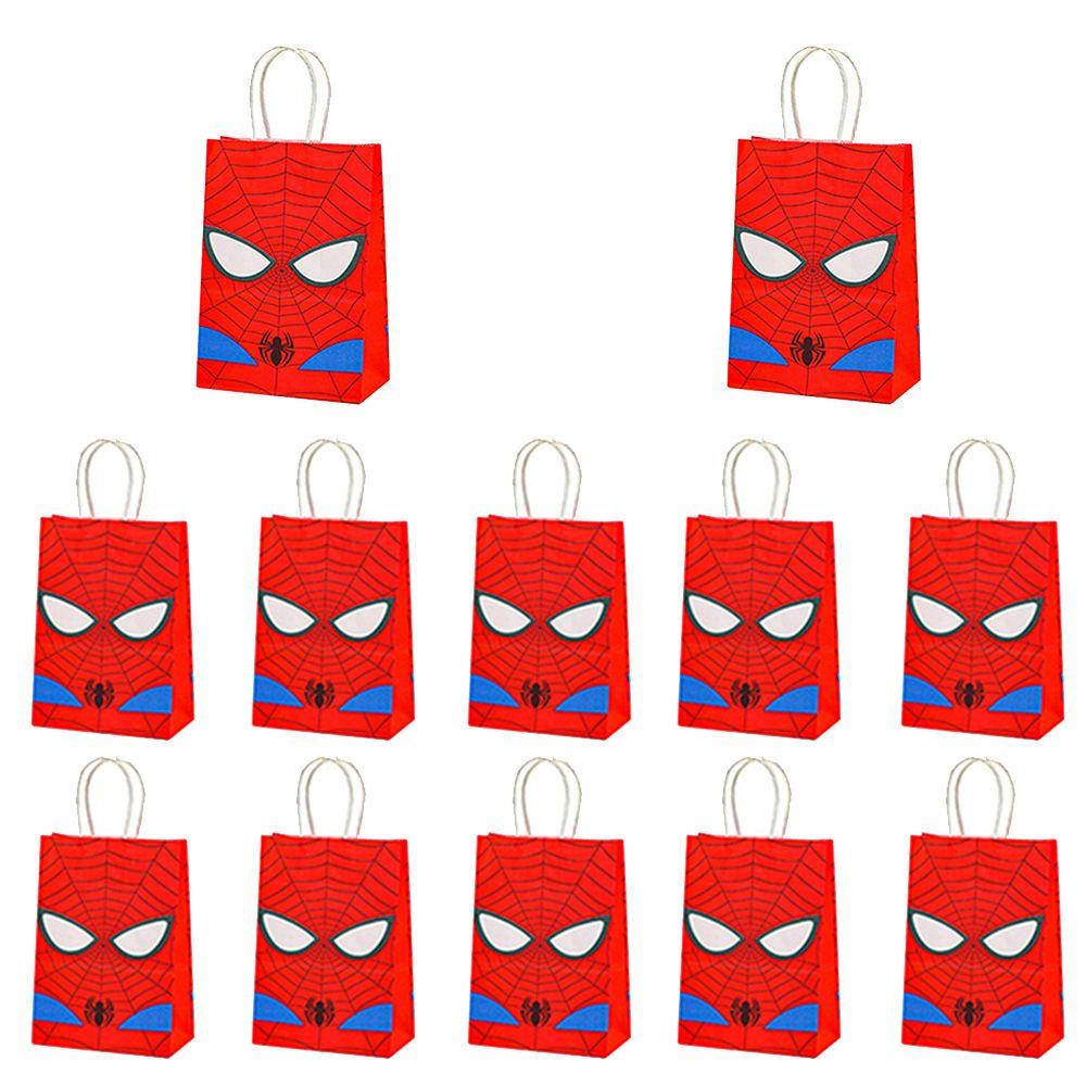 Solighter Spiderman printing Dua Sisi 12pcs Dekorasi Spider Treat B ags Candy B ags Hero