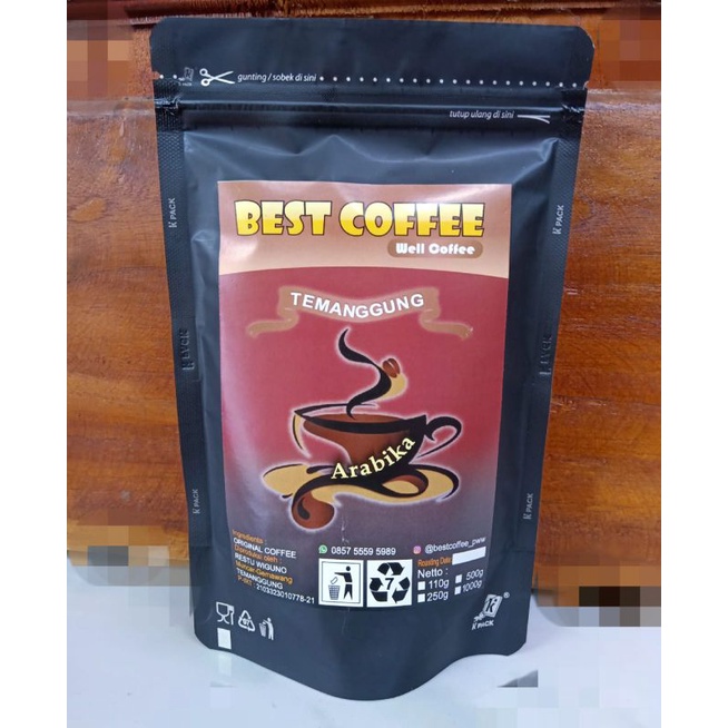 

Best Coffee 110 gram Kopi Bubuk Hitam Arabika Original Temanggung