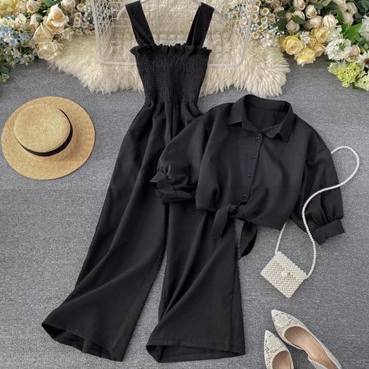 D MGF BAJU SETELAN ONE SET JUMPSUIT REMAJA WANITA HARIAN KEKINIAN - Image 2