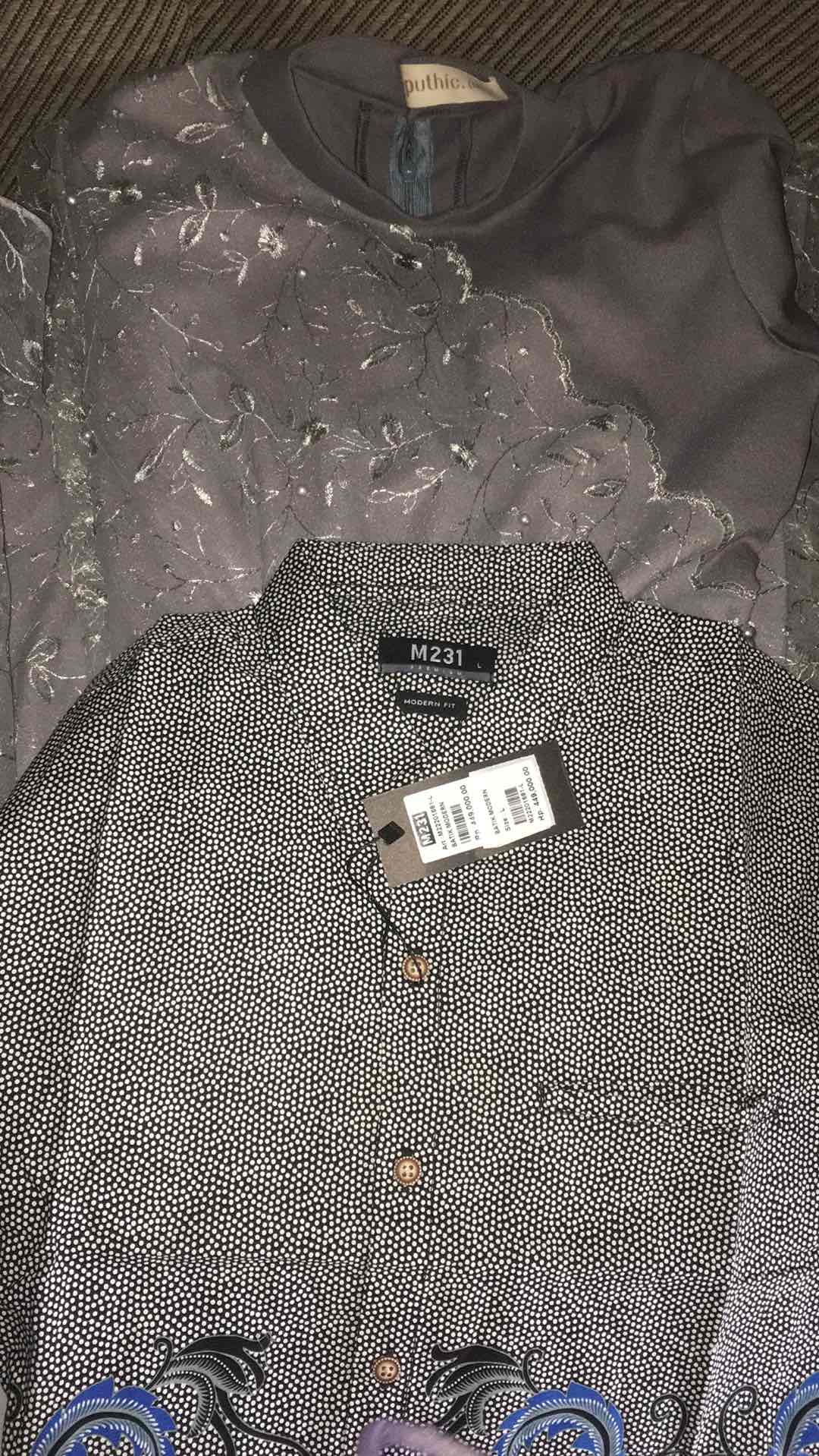 M231 Kemeja Pria Batik Panjang Hitam 1681