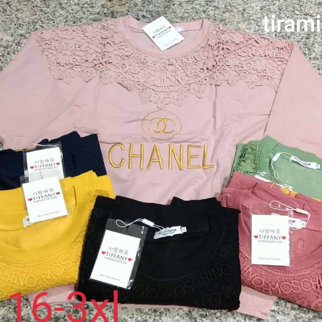  Kaos  Wanita Lengan  Panjang  3XL Tiffany Import Jumbo  