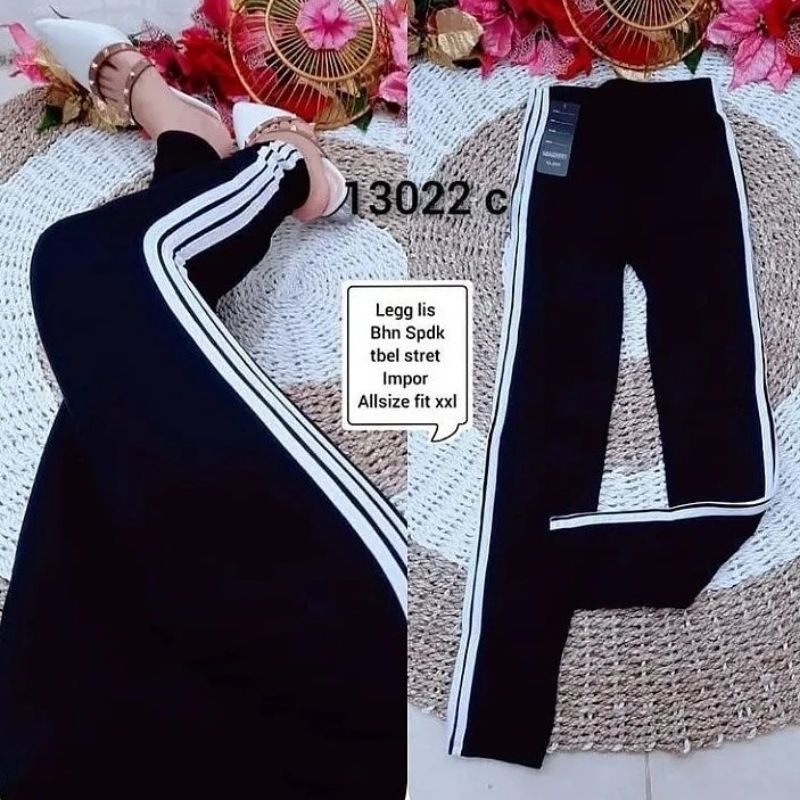 Legging List 3 Premium Import - Celana Legging Wanita