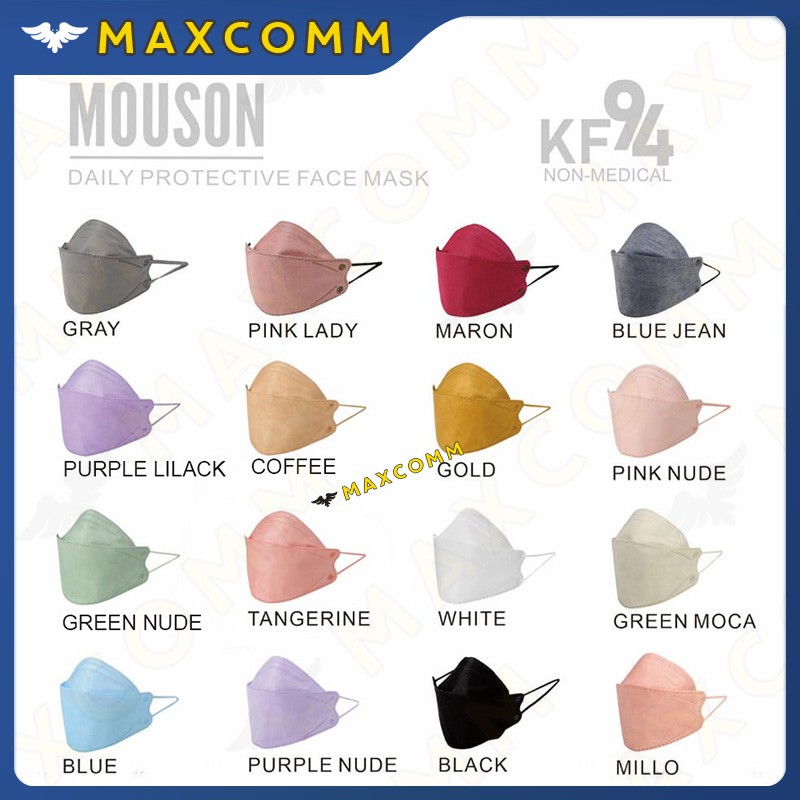 Masker Mouson KF94 Tali Senada 4ply Masker sekali pakai 4 Ply Non Medis