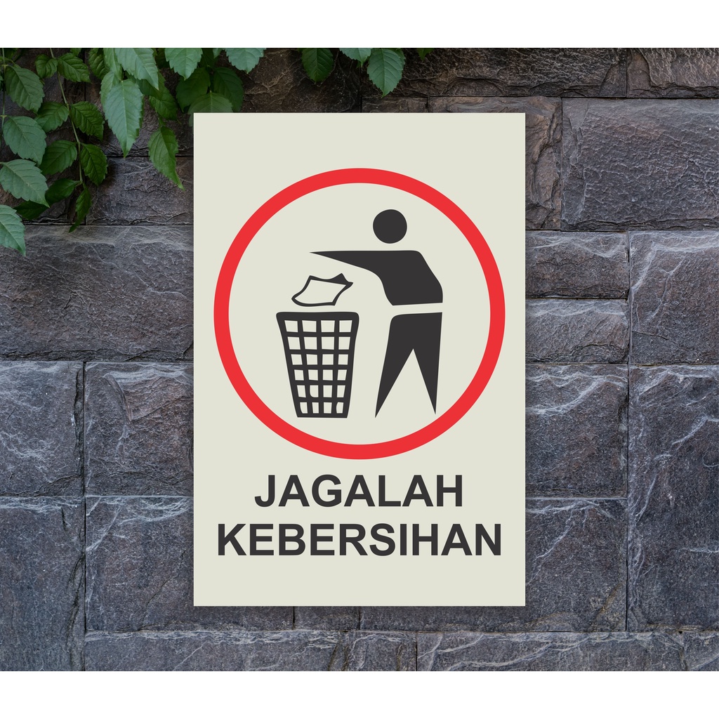 Fayy Store Hiasan Dinding Sign Jagalah Kebersihan