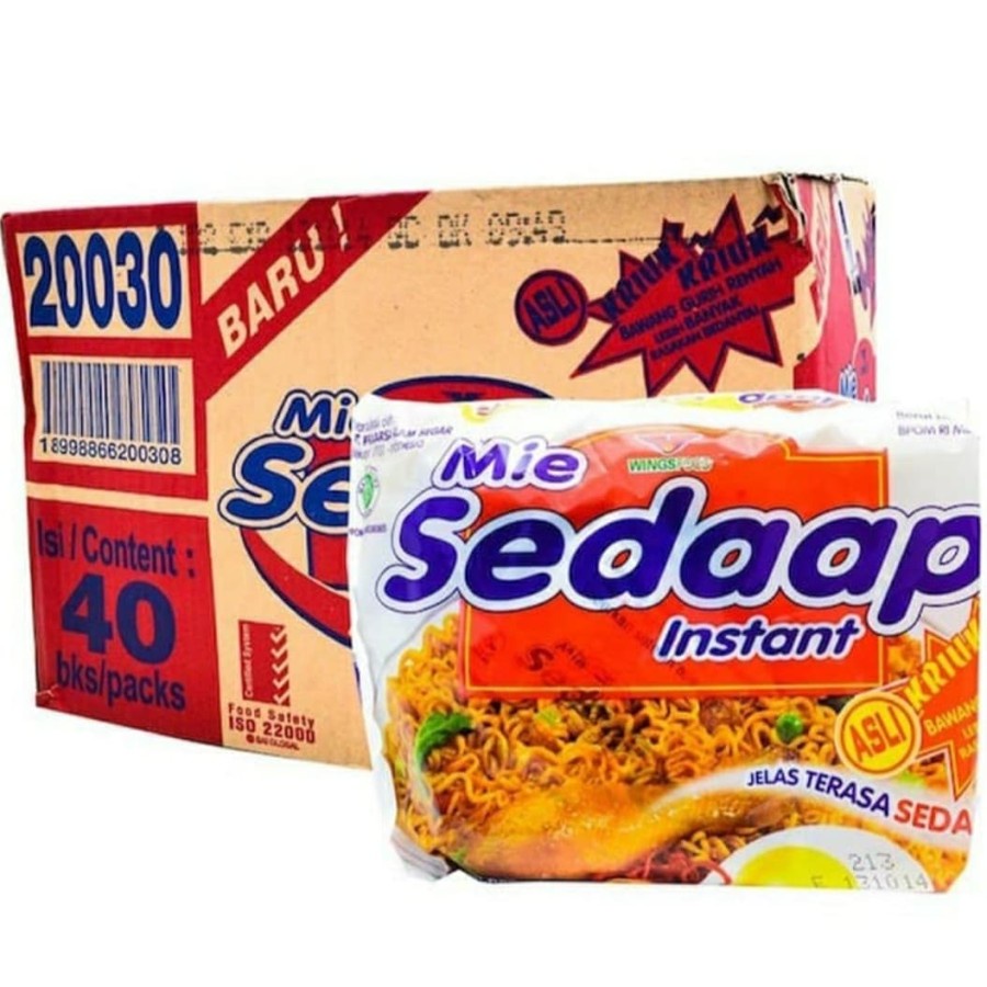 Mie Sedap Mie Goreng Instan 40 Pcs x 91 Gr (1 Dus) Halal