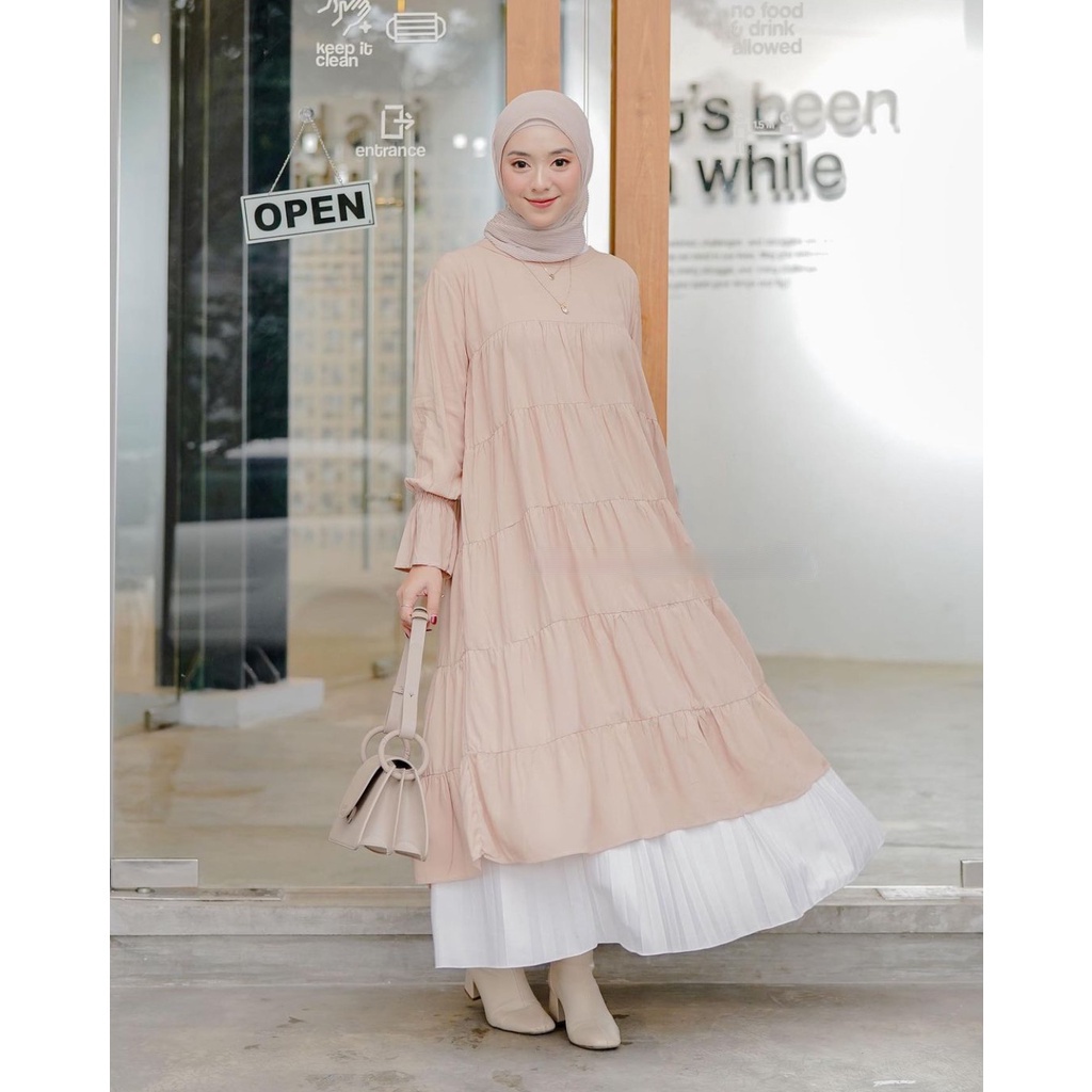 IL - NEW ARIVAL GAMIS RACHEL TESSEA ZAMZAM DAILY LONG TUNIK MUSLIM REMPEL DRESS SUNCREP