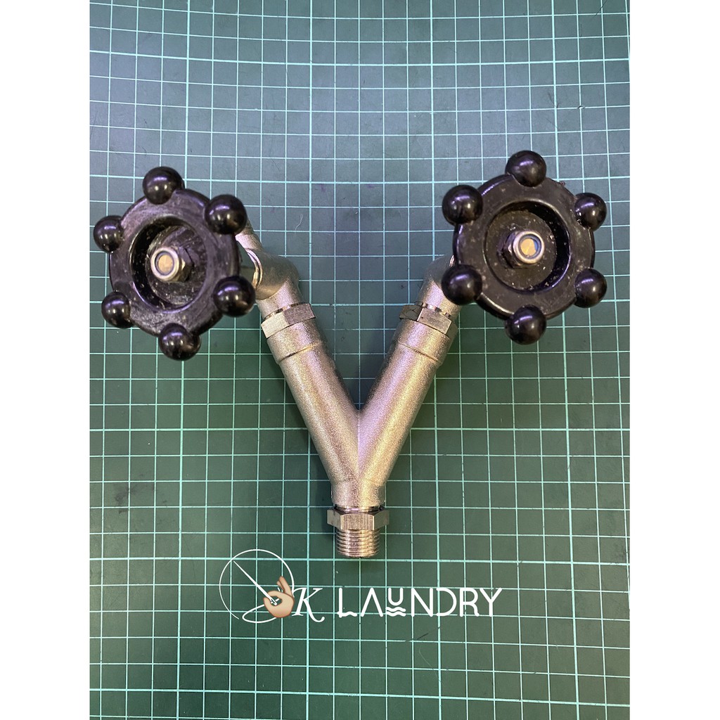 Kran Uap 2 Cabang 2 in 1 Tabung Steam Boiler Nagamoto Setrika Uap