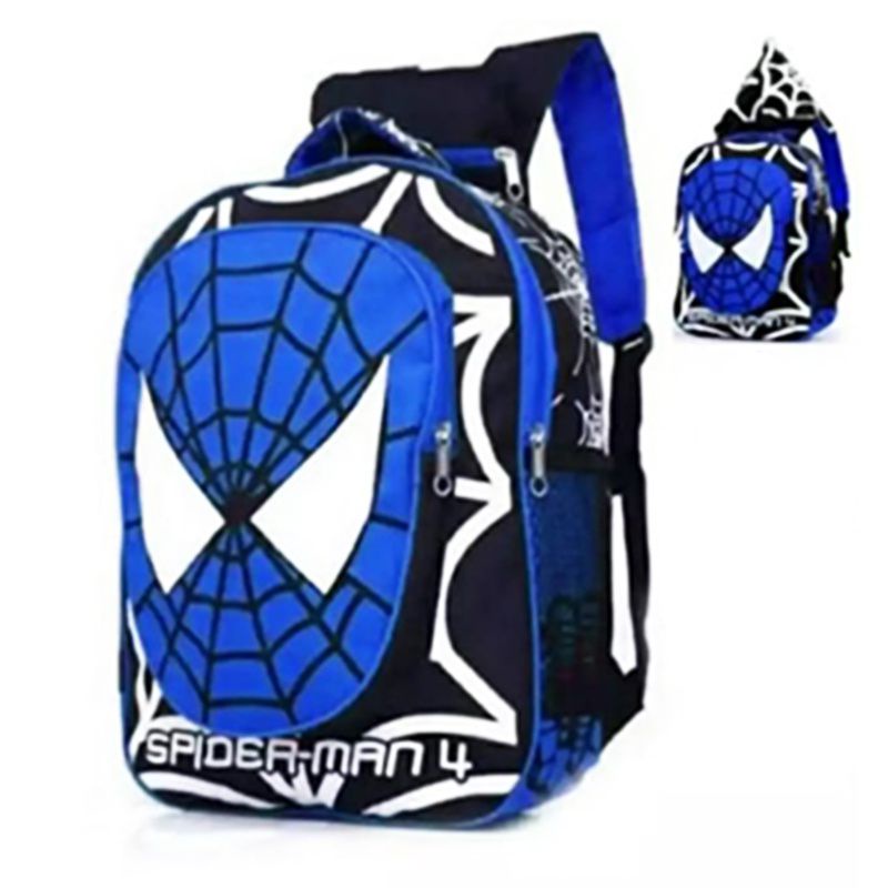 Tas Anak Ransel Sekolah Spiderman Tutup Backpack tas sekolah Tas lucu