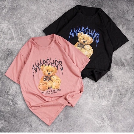 GSC - ETHEREAL Kaos Oversize Shirt / Smile mask Oversized Shir-t-anarchos hitam