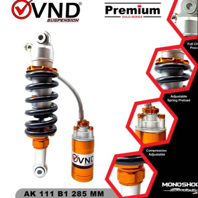 MONO SHOCK VND RACING REBOUND 285MM SATRIA FU 150