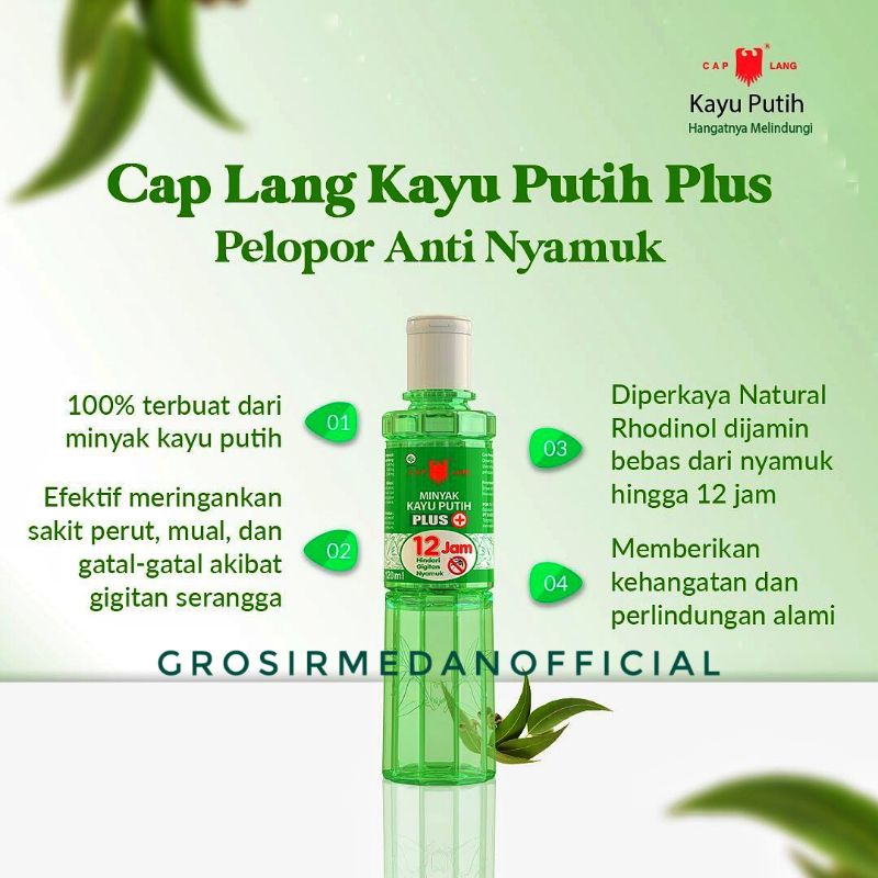 MKP LANG PLUS 12 JAM - CAP LANG MINYAK KAYU PUTIH ANTI NYAMUK