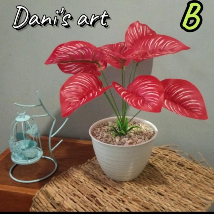 Set aglonema palsu/ keladi palsu/ keladi plastik/ tanaman plastik