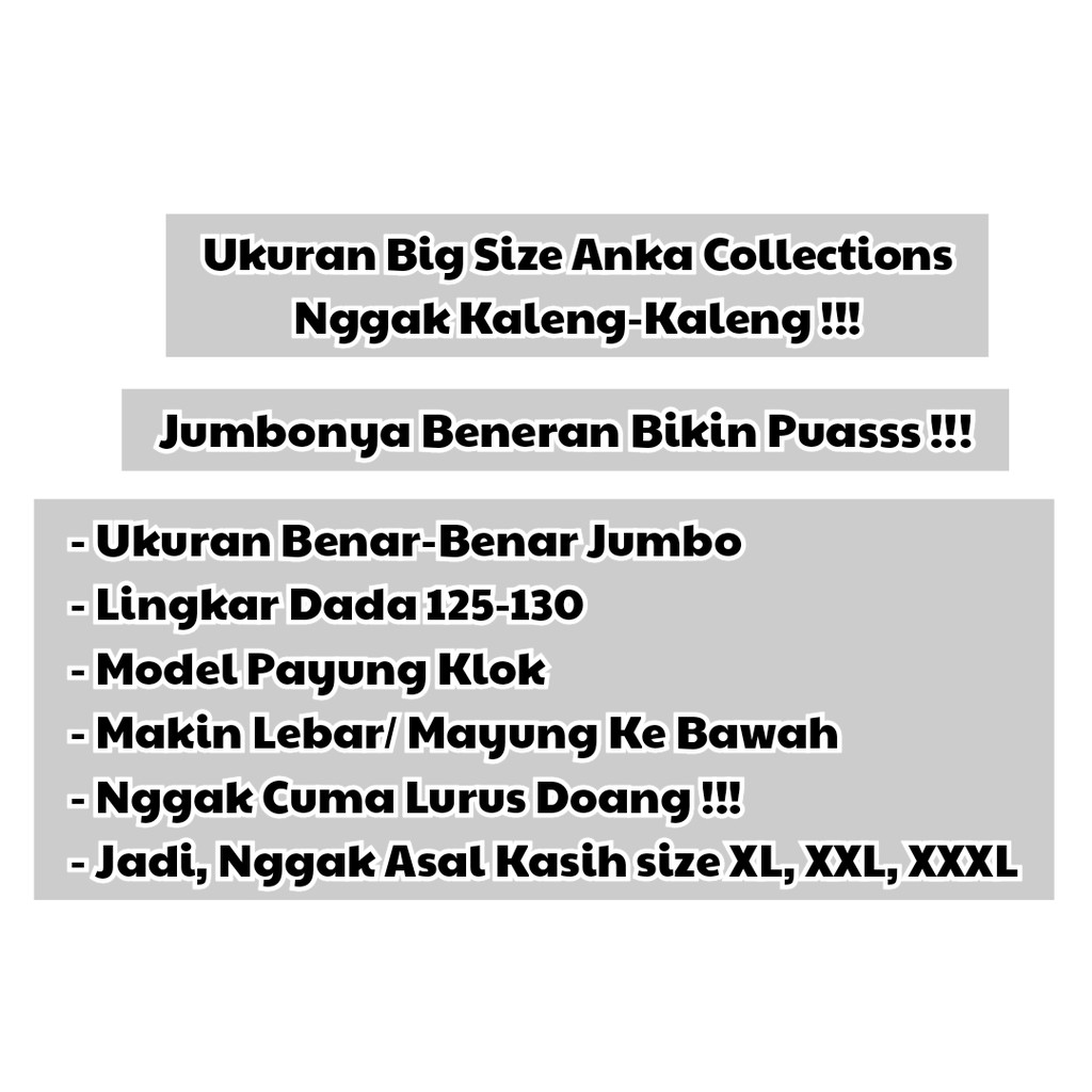 Aneka Super JUMBO SRITEX ANTI LUNTUR LD 125-130 HIGH QUALITY RAYON DASTER BIG SIZE