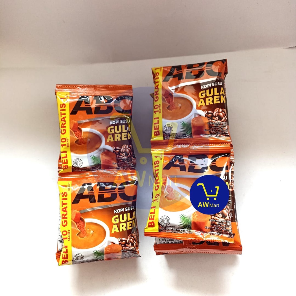 ABC KOPI SUSU GULA AREN RENCENG ISI 11 SACHET X 27GR