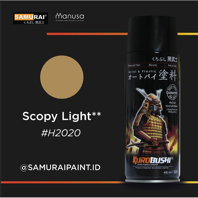 Samurai Paint Scoopy Light Honda #H2020 Cat Aerosol Kualitas Kompresor