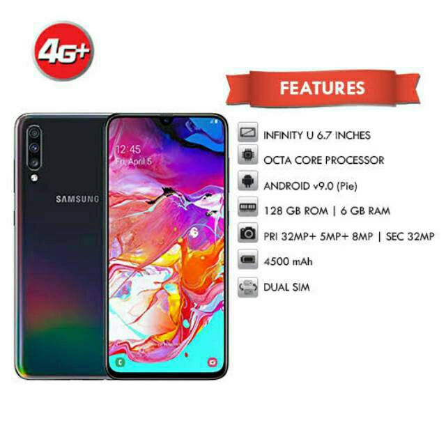 Samsung  a70 galaxy  a70 ram 6gb rom 128gb garansi resmi bkn mi8 note7 s8 xs