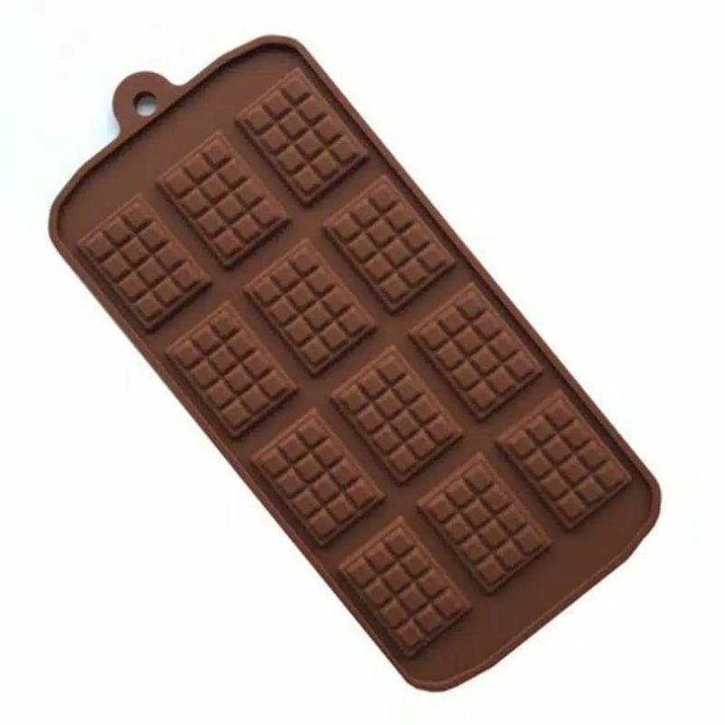 Cetakan Coklat Silikon Chocolate Mould Waffle Pencetak Coklat Susu Mold Cetakan Agar Pudding