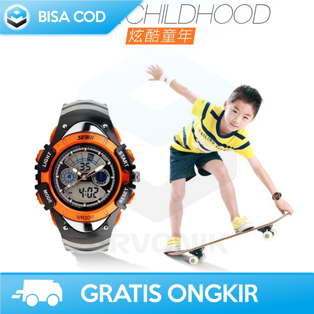 JAM TANGAN ANAK LAKI LAKI ANTI AIR SPORT SKMEI AD0998 - JAM TANGAN SPORTY PRIA ORI MURAH