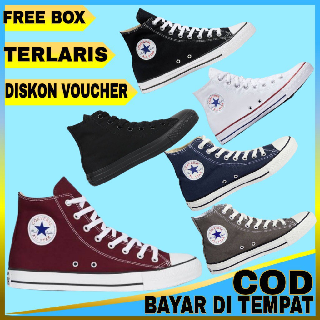 Jual Sepatu Snikers Converse All Star Convers Allstar Tinggi Pria