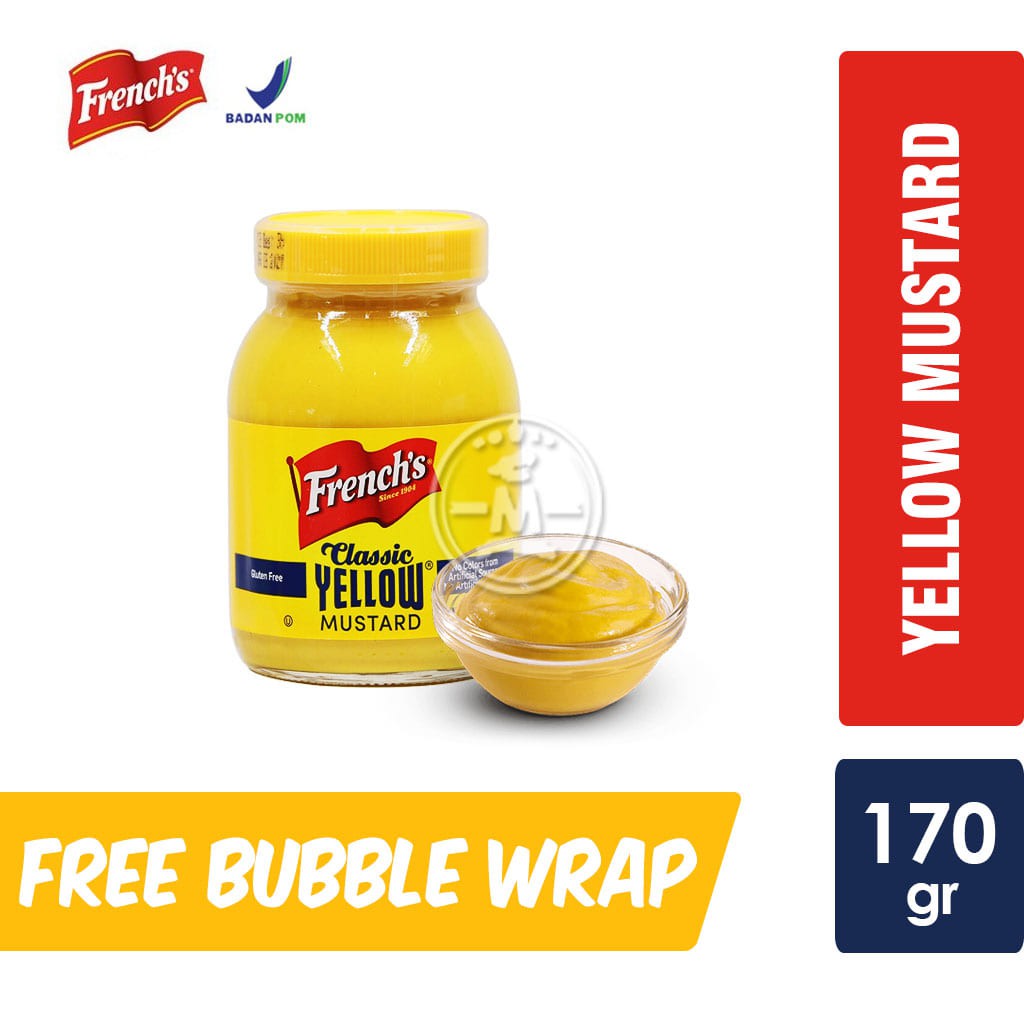 

French's American Classic Yellow Mustard / Frenchs Mustard [Botol Kaca 170 gr]