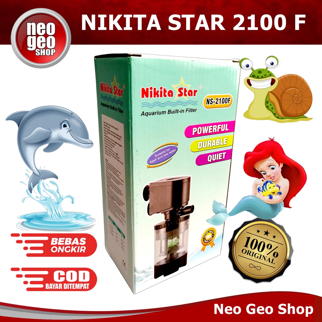 Nikita Star NS 2100F 2100 F built in Filter Mesin Pompa Power Head Aquarium