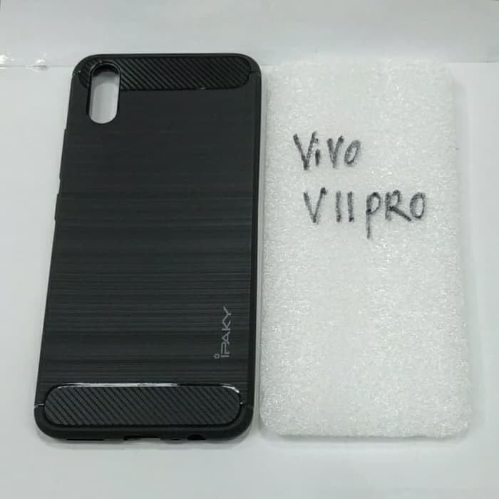 karet VIVO V11 PRO softcase ipaky VIVO V11 PRO silikon karet hitam