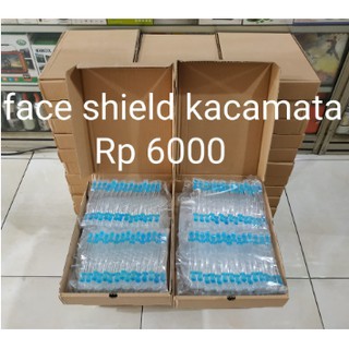 FACE SHIELD PELINDUNG WAJAH KOMPLIT SHIELD MIKA + FRAME KACAMATA 1 SET