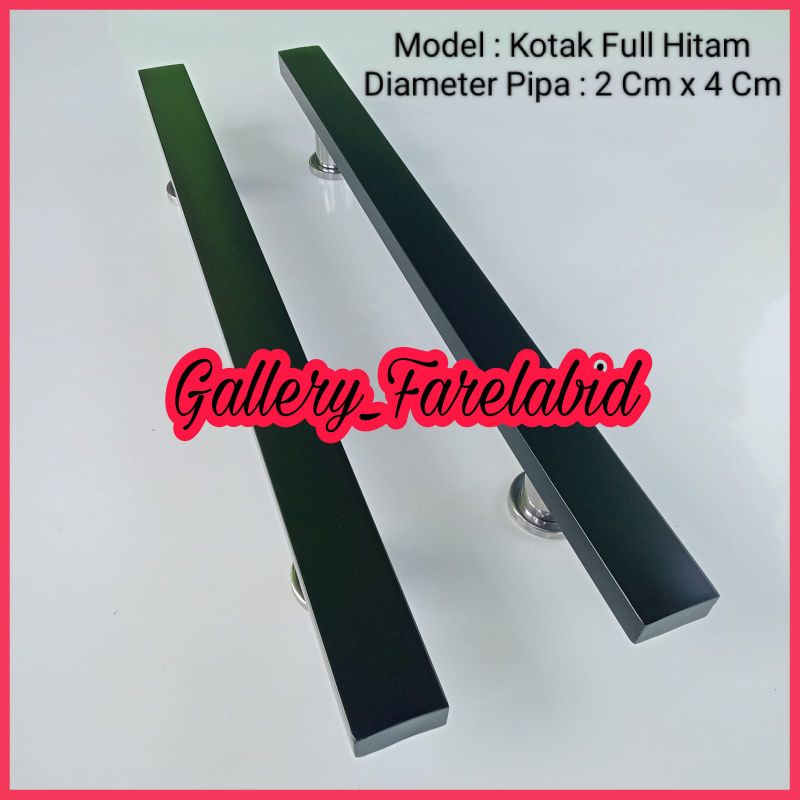 Handle Pintu Rumah Stainless Steel Hitam 60 Cm Gagang Pintu Rumah Modern 45 Cm Pegangan Pintu Kupu Tarung Tarikan Pintu Rumah Utama Minimalis