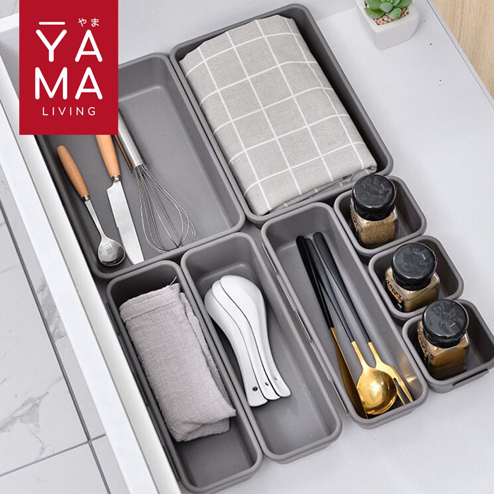 YAMA MITSUI 8in1 Drawer Divider Kotak Pembatas Organizer Laci Penyimpanan Multifungsi