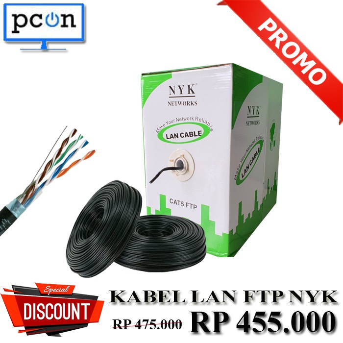 Kabel LAN FTP CAT5 Outdoor 1Roll 305Meter NYK