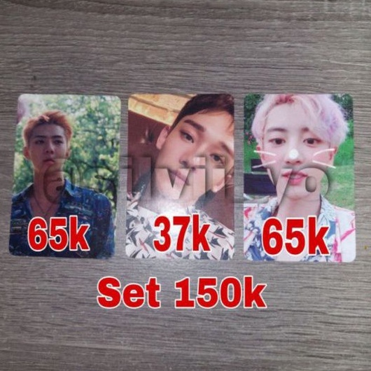 [Baca Desk]Photocard Exo Sehun Kokobop, Chanyeol Kokobop, Chen Blooming Days