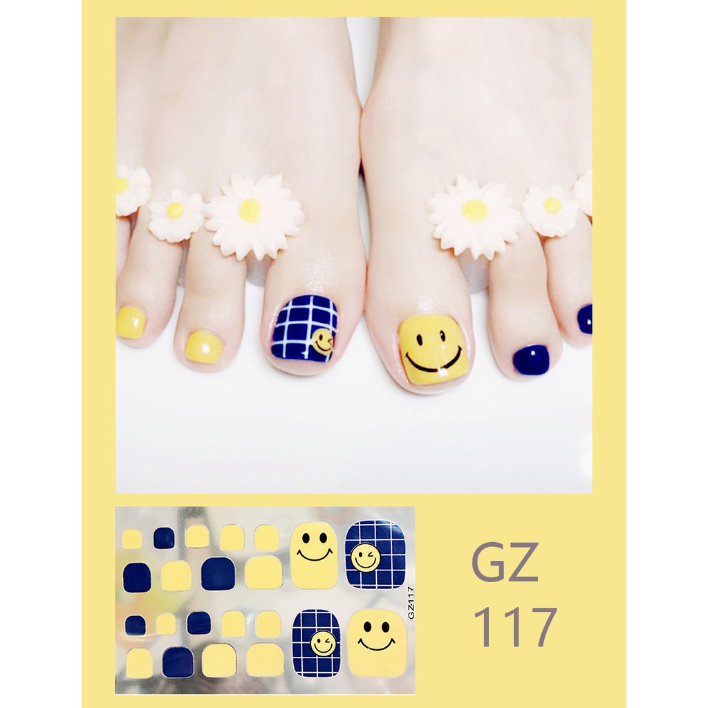 22pcs Stiker Kuku kaki Gaya Korea Tahan Lama Untuk Nail Art