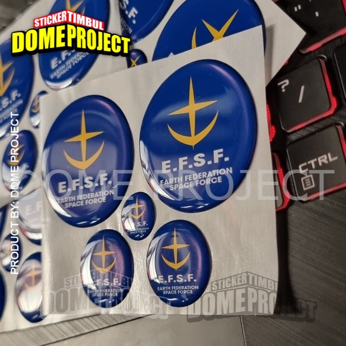 STIKER MOTOR TIMBUL EMBLEM LOGO ANIME GUNDAM EFSF YAMAHA AEROX NMAX LEXI SET AESTHETIC KEREN